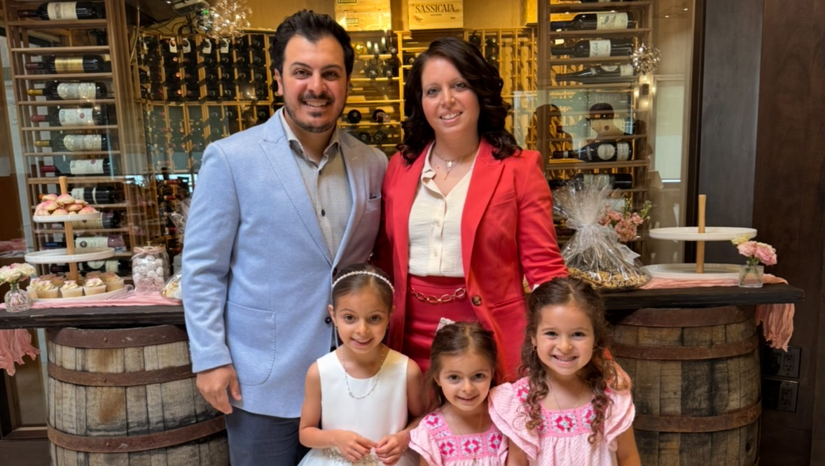 Andrew Cristillo with his wife Christina and their three daughters